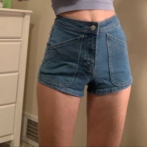 High waisted (23 inch waist) pacsun jean shorts.